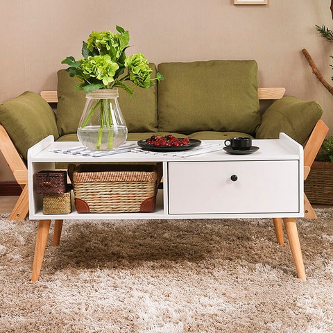 Bàn trà gỗ công nghiệp chân cao gỗ tự nhiên 5CBT-124