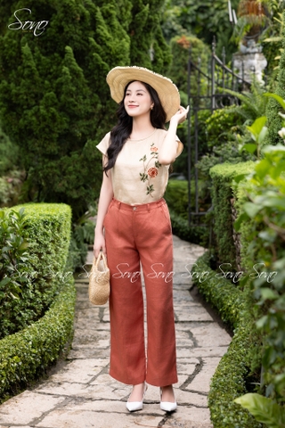 SONO - Quần dài linen rã li