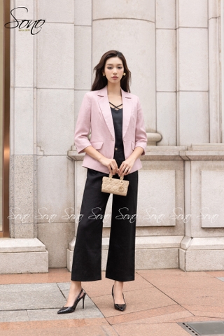 SONO - Áo vest linen túi xéo