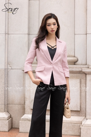 SONO - Áo vest linen túi xéo