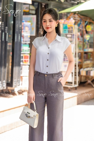 SONO - Áo sơ mi linen tay dơi