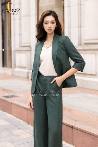 SONO - Áo vest linen xương cá