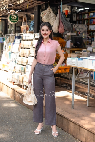 SONO - Áo sơ mi linen tay dơi