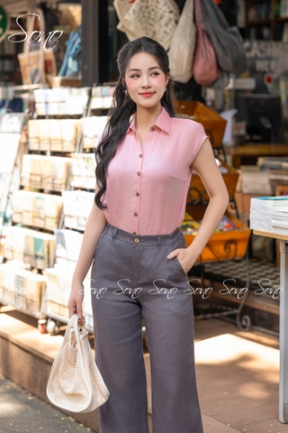 SONO - Áo sơ mi linen tay dơi