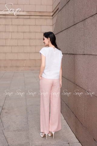 SONO - Áo linen tay dơi thêu hoa bướm