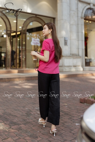 SONO - Áo linen rút dây thêu