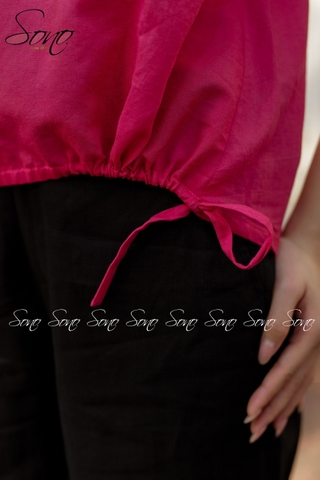 SONO - Áo linen rút dây thêu