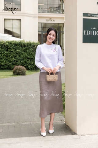 SONO - Chân váy linen form A