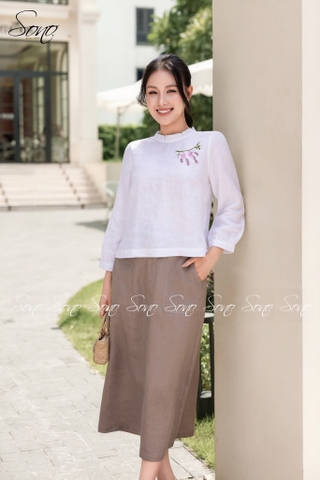 SONO - Chân váy linen form A