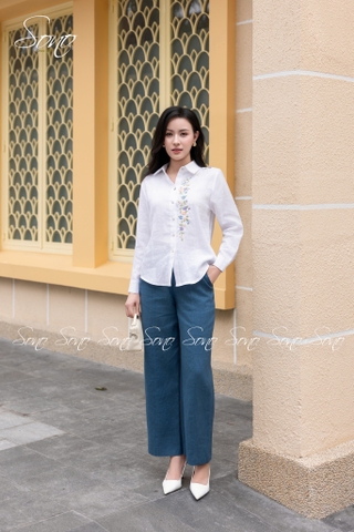 SONO - Quần dài linen rã li