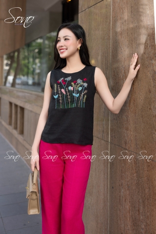 SONO - Quần dài linen rã li