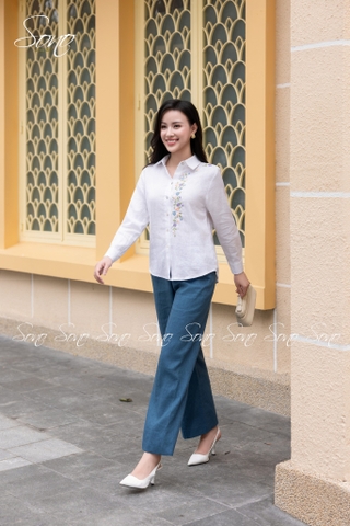 SONO - Quần dài linen rã li