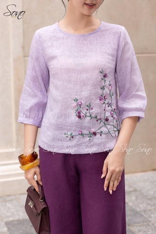 SONO - Áo linen loang tay lỡ quấn bọ