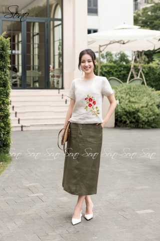 SONO - Chân váy linen form A