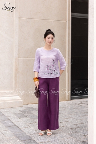 SONO - Áo linen loang tay lỡ quấn bọ