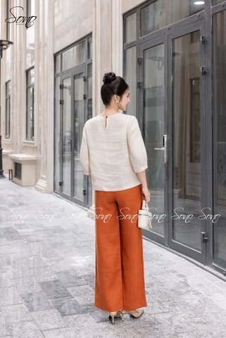 SONO - Áo linen loang tay lỡ quấn bọ