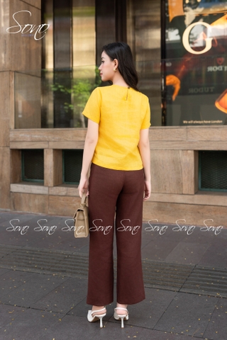 SONO - Áo linen thêu giỏ hoa