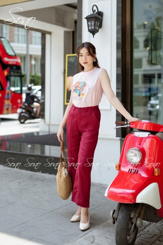 SONO - Áo linen sát nách vẽ cô gái