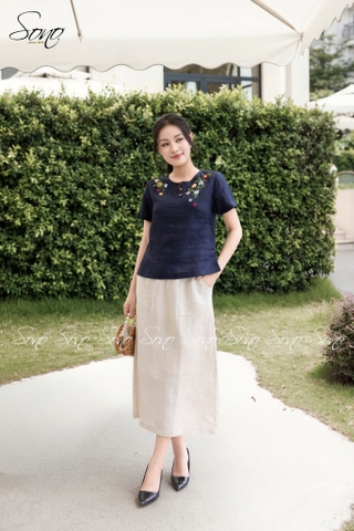 SONO - Chân váy linen form A