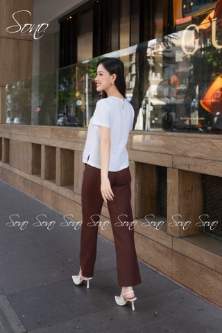 SONO - Áo linen thêu giỏ hoa