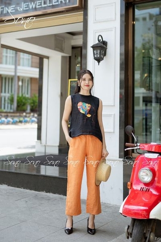 SONO - Quần dài linen form lửng nhiều màu