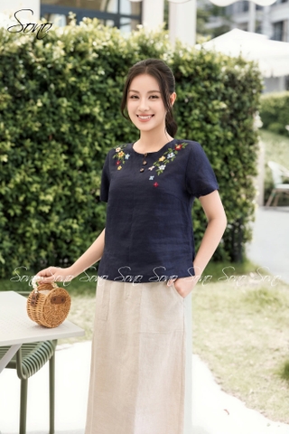 SONO - Chân váy linen form A