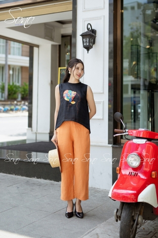 SONO - Quần dài linen form lửng nhiều màu