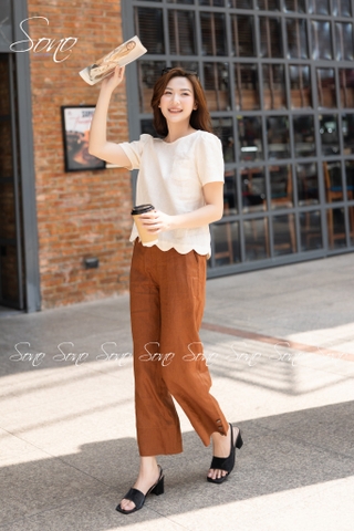 SONO - Áo linen lai lượn sóng