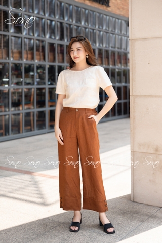SONO - Áo linen lai lượn sóng