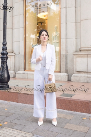 SONO - Quần dài linen phối ren