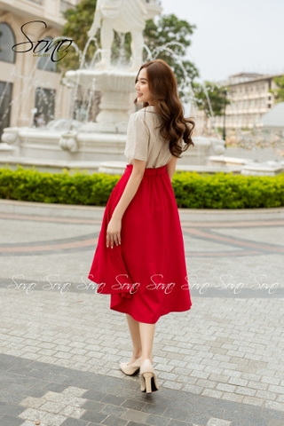 SONO - Áo chất linen trơn cổ bẻ