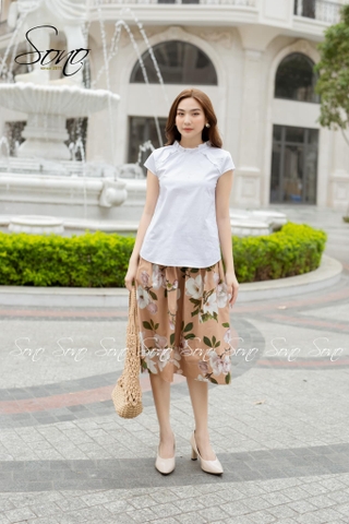 SONO - Chân váy chất thô hoa