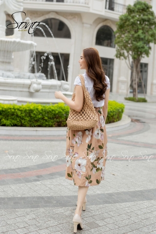 SONO - Chân váy chất thô hoa