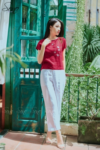 SONO - Quần dài linen form lửng nhiều màu