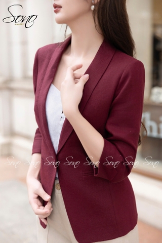 SONO - Áo vest linen cổ muỗng 2 lớp