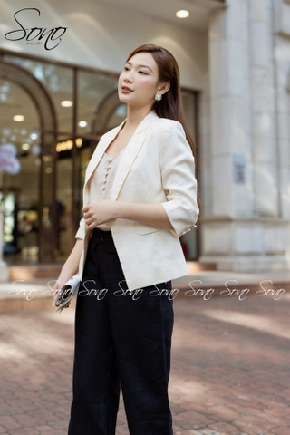 SONO - Áo vest linen tone nhạt