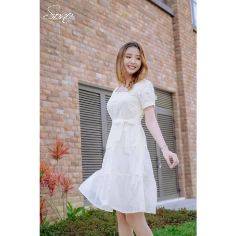 SONO - Đầm xô thêu 3 tầng