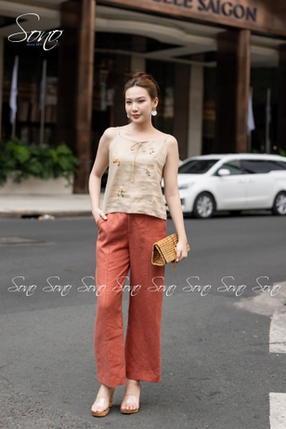SONO - Quần dài linen rã li
