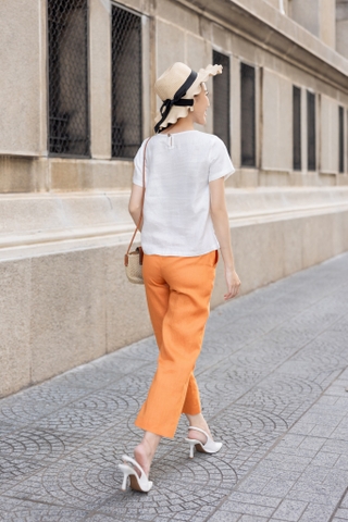 SONO - Áo linen thêu bông lúa