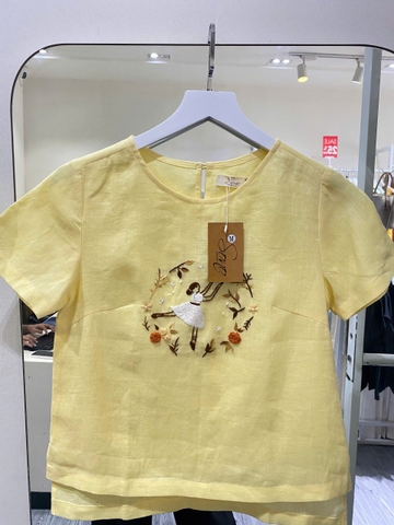 SONO - Áo linen thêu cô vũ công bale