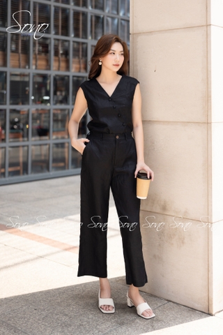 SONO - Bộ dài ghi lê sát nách linen