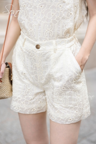 SONO - Set short có tay tơ thêu nhật
