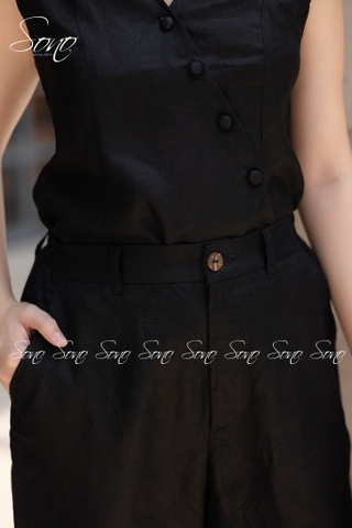 SONO - Bộ dài ghi lê sát nách linen