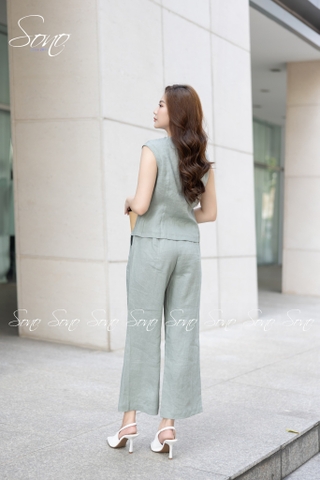 SONO - Bộ dài ghi lê sát nách linen