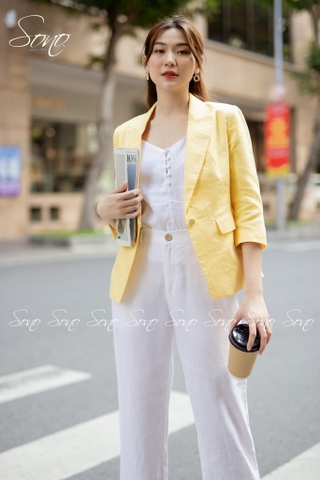SONO - Áo vest linen tone nhạt