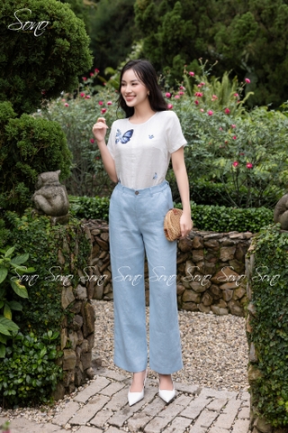 SONO - Quần dài linen rã li