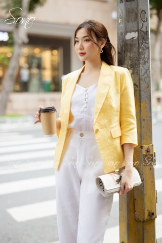 SONO - Áo vest linen tone nhạt