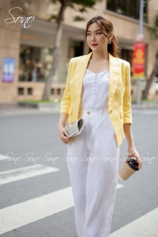 SONO - Áo vest linen tone nhạt