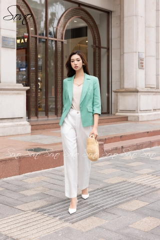 SONO - Áo vest linen túi xéo