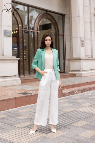 SONO - Áo vest linen túi xéo